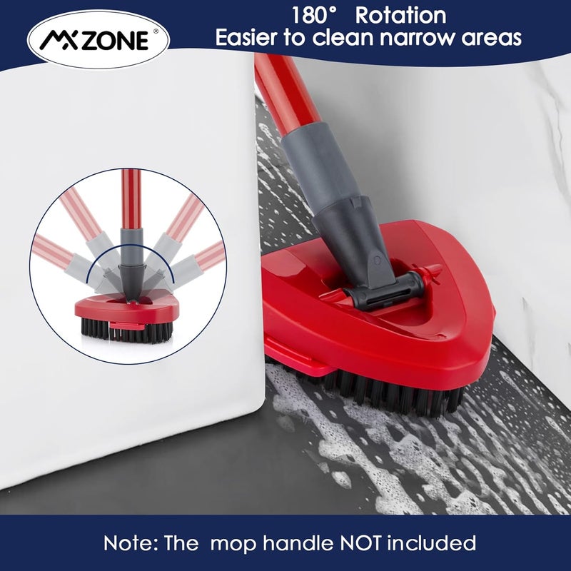 MXZONE Scrubber and Mop Base Compatible with O Cedar RinseClean 2 Tank System, Spin Mop Scrub Brush Head Replacement, Hard Bristle Cleaning Brush, 1 Mop Base and 1 Scrub Brush, Not Fit EasyWring 1 Tank - Image 5